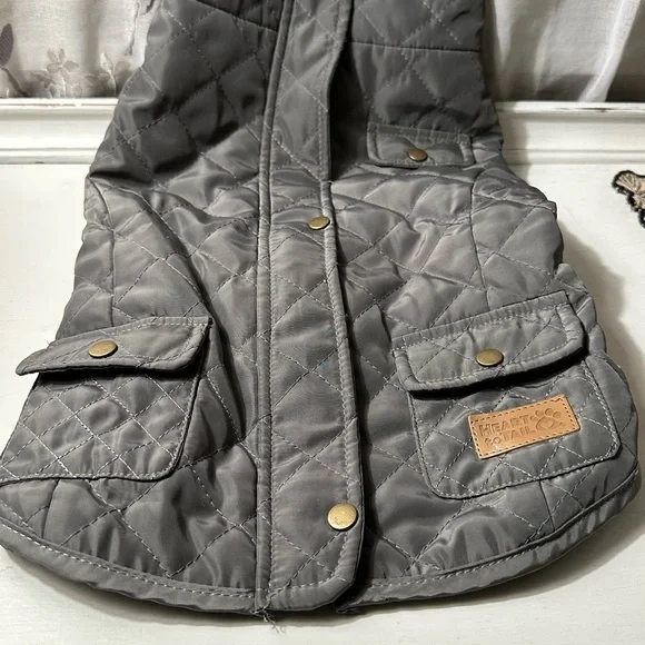 Quilted Gray Dog Jacket - Picture 10 of 10